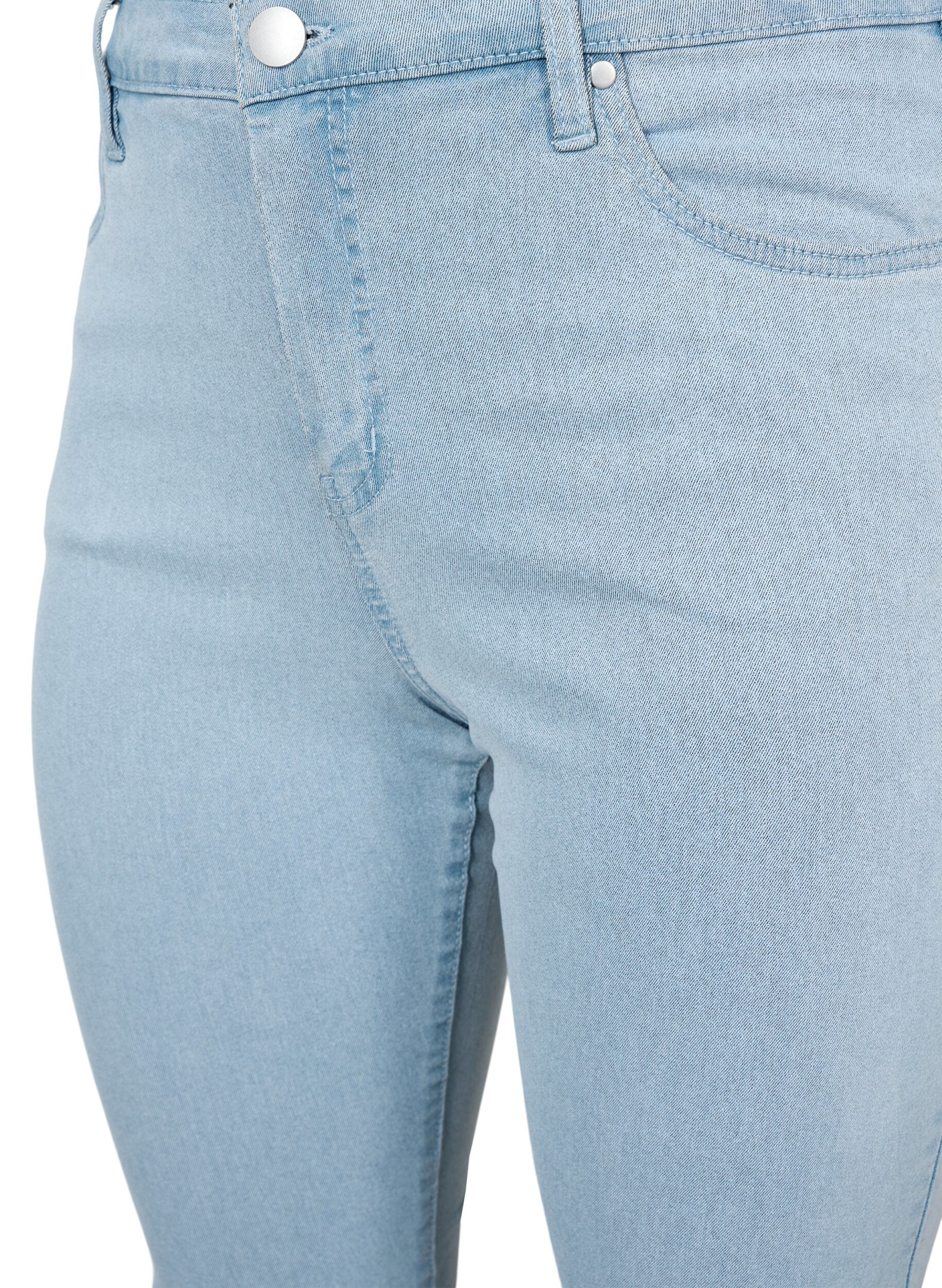 Zizzifashion High-waisted super slim Amy jeans , Light Blue, Packshot image number 3