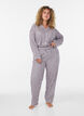 Cotton pyjama trousers with high waist, Red, Model image number 0