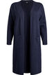 FLASH - Long, open cardigan with pockets, Blue, Packshot image number 0