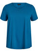 Basic plain cotton t-shirt, Petrol, Packshot image number 0