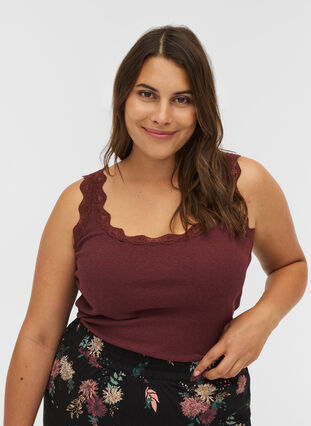 Top with lace trim, Port Royal, Model image number 0