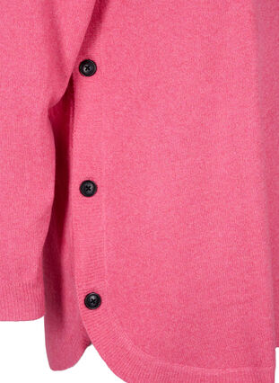 Marled knitted sweater with button details, Hot Pink White Mel., Packshot image number 3