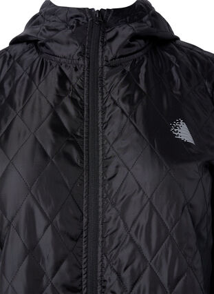 Sports jacket with pockets and hood, Black, Packshot image number 3