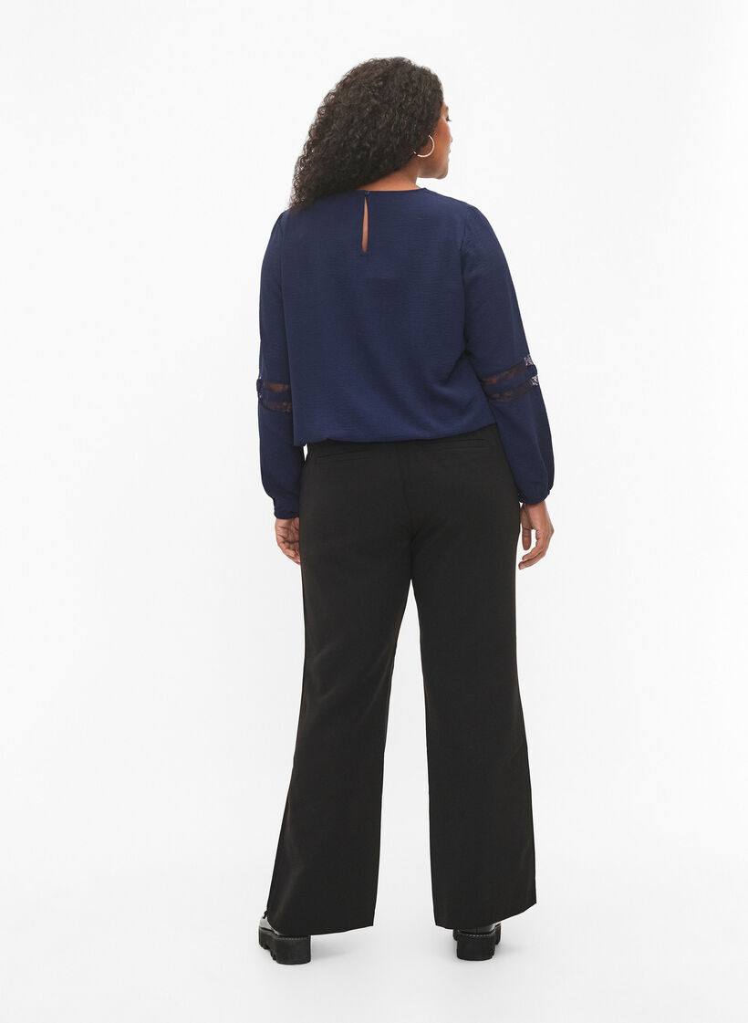 Bootcut trousers, Black, Model image number 1