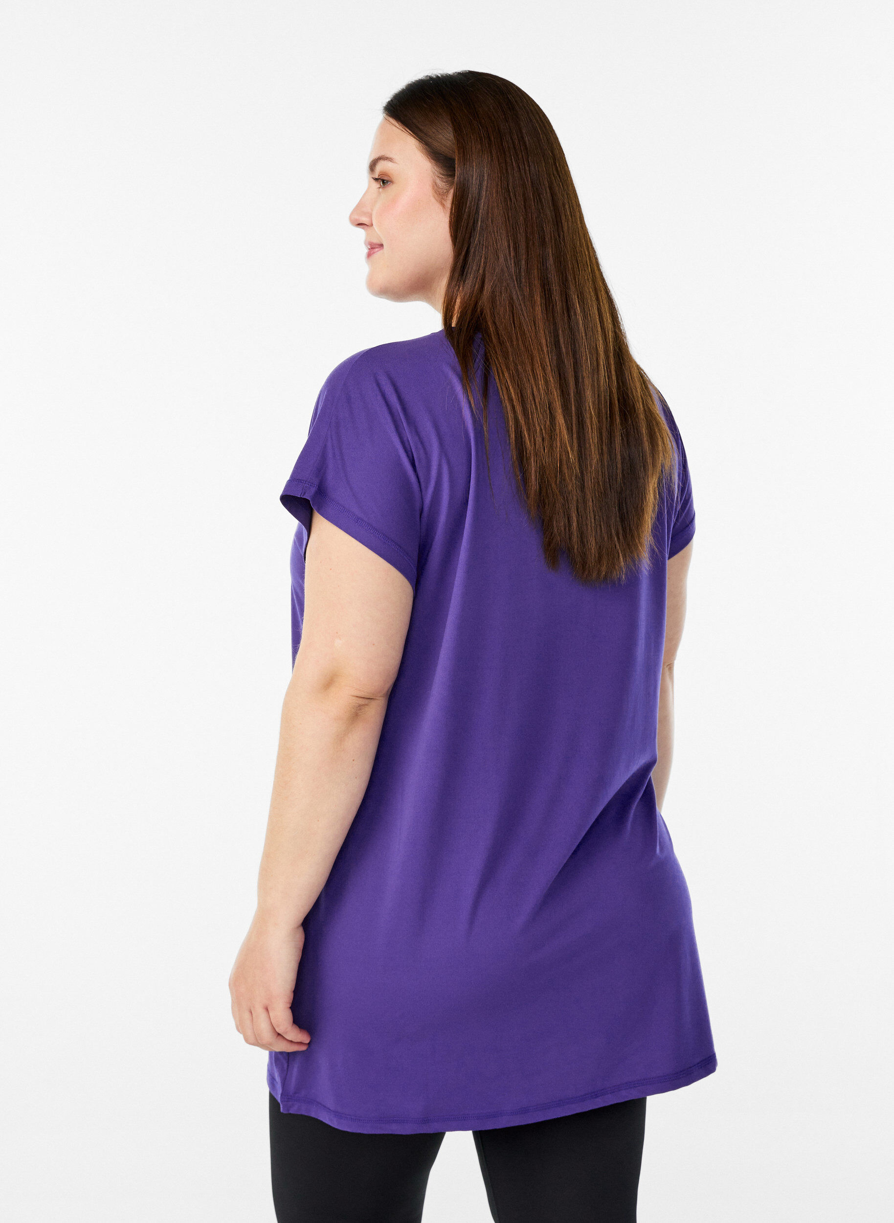 Zizzifashion Long training t-shirt, Purple, Model image number 2