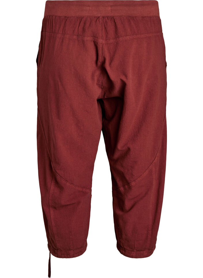 Cotton Capri trousers, Red, Packshot image number 1