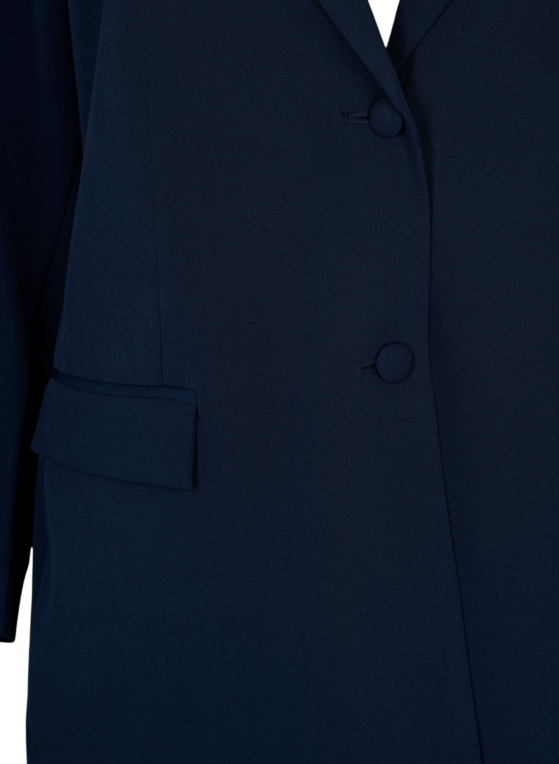 Zizzifashion Classic blazer with button closure, Navy Blazer, Packshot image number 2
