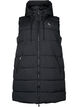 Hooded waistcoat with pockets, Black, Packshot image number 0