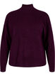 Knitted wool blouse with high neck, Potent Purple Mel., Packshot image number 0