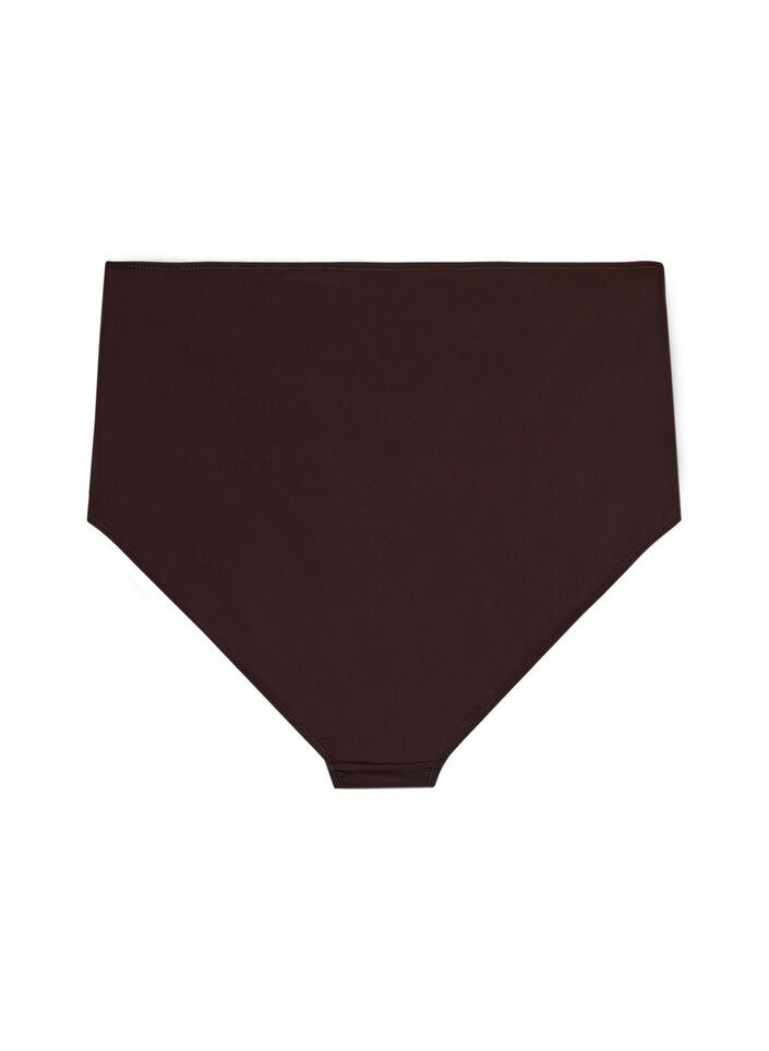High waisted bikini bottom, Brown, Packshot image number 1