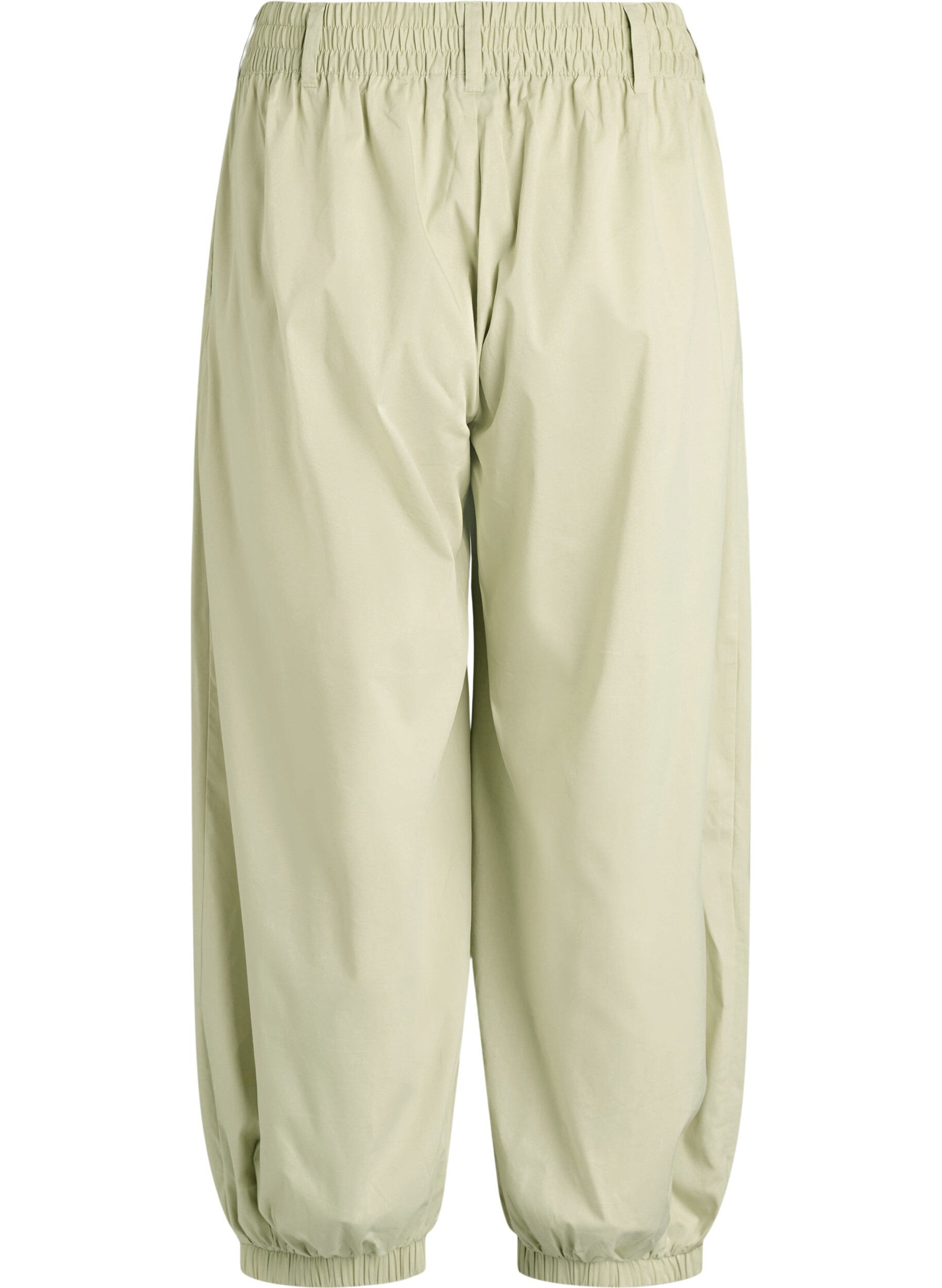 ZizzifashionHigh-waisted balloon trousers with an elasticated waistband, Green, Packshot image number 1