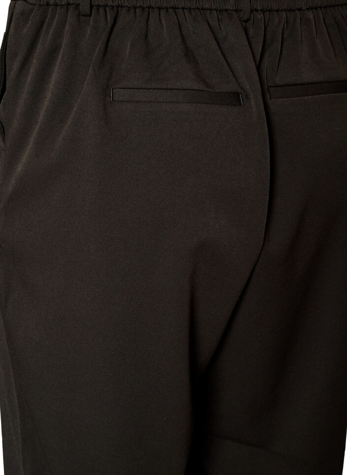High-waisted tailored trousers with straight fit, Black, Packshot image number 3