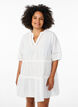 A-shape tunic with ruffles, White, Model image number 0