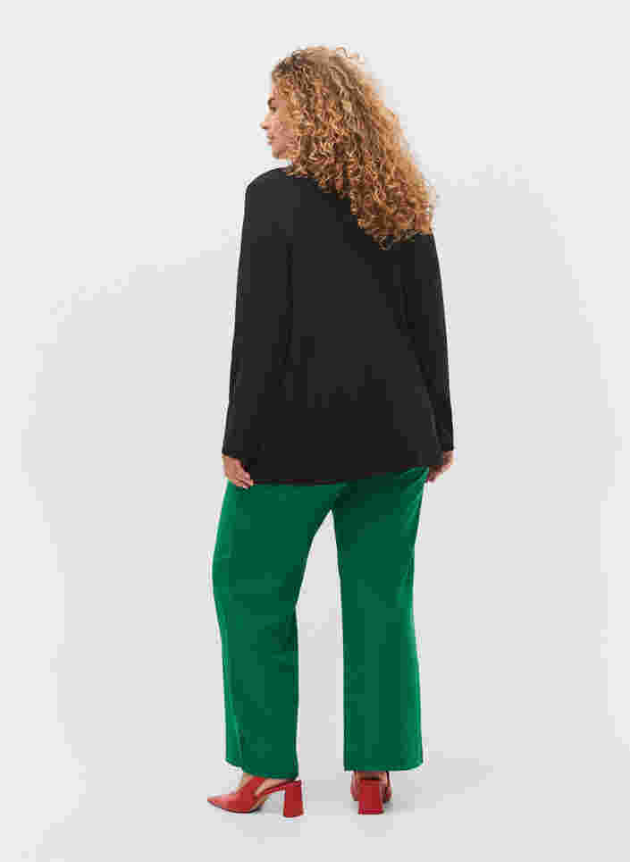 Flared trousers with pockets, Verdant Green, Model image number 1
