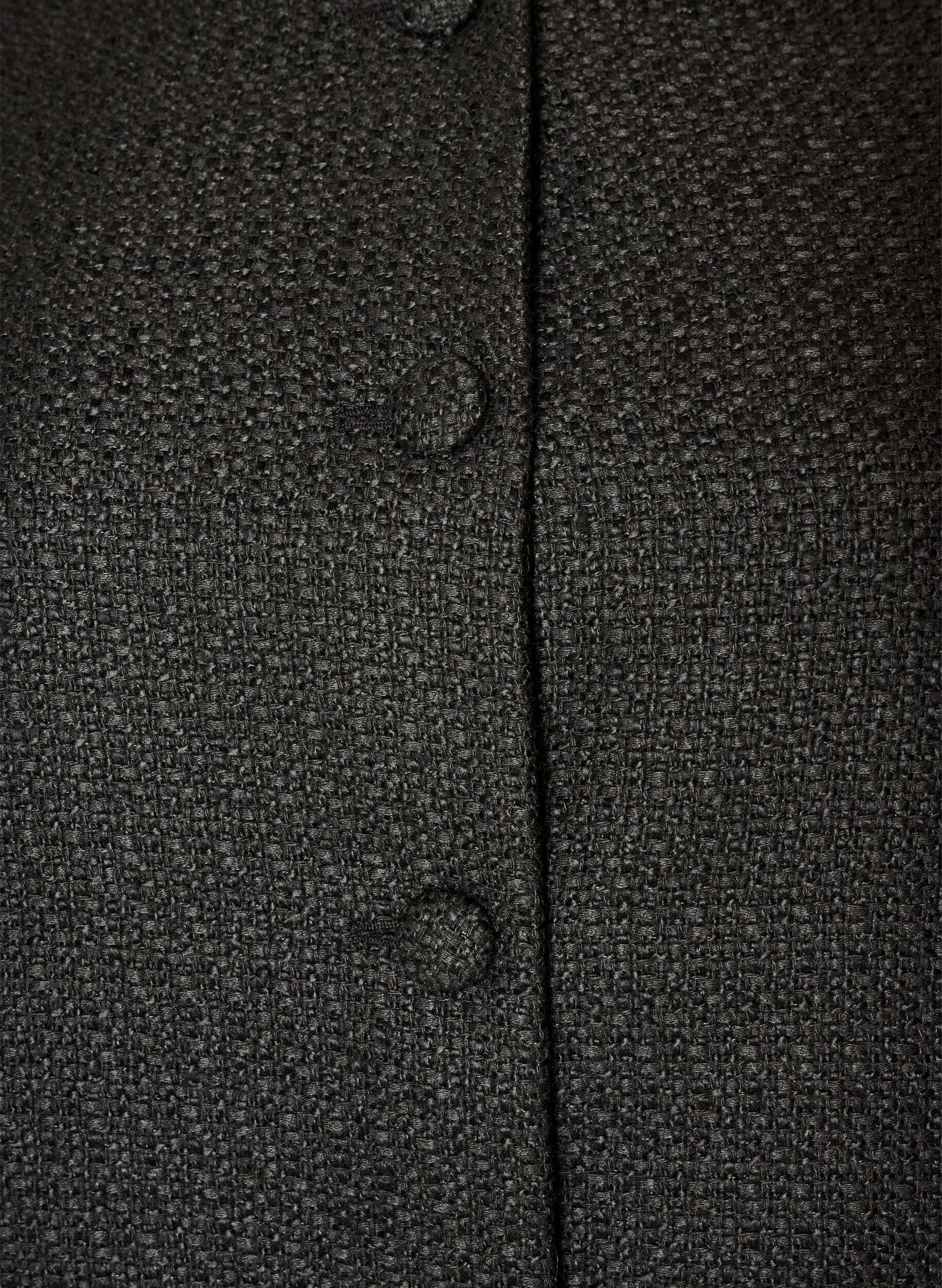 ZizzifashionBoucl&eacute; jacket with ruffle details, Black, Packshot image number 2