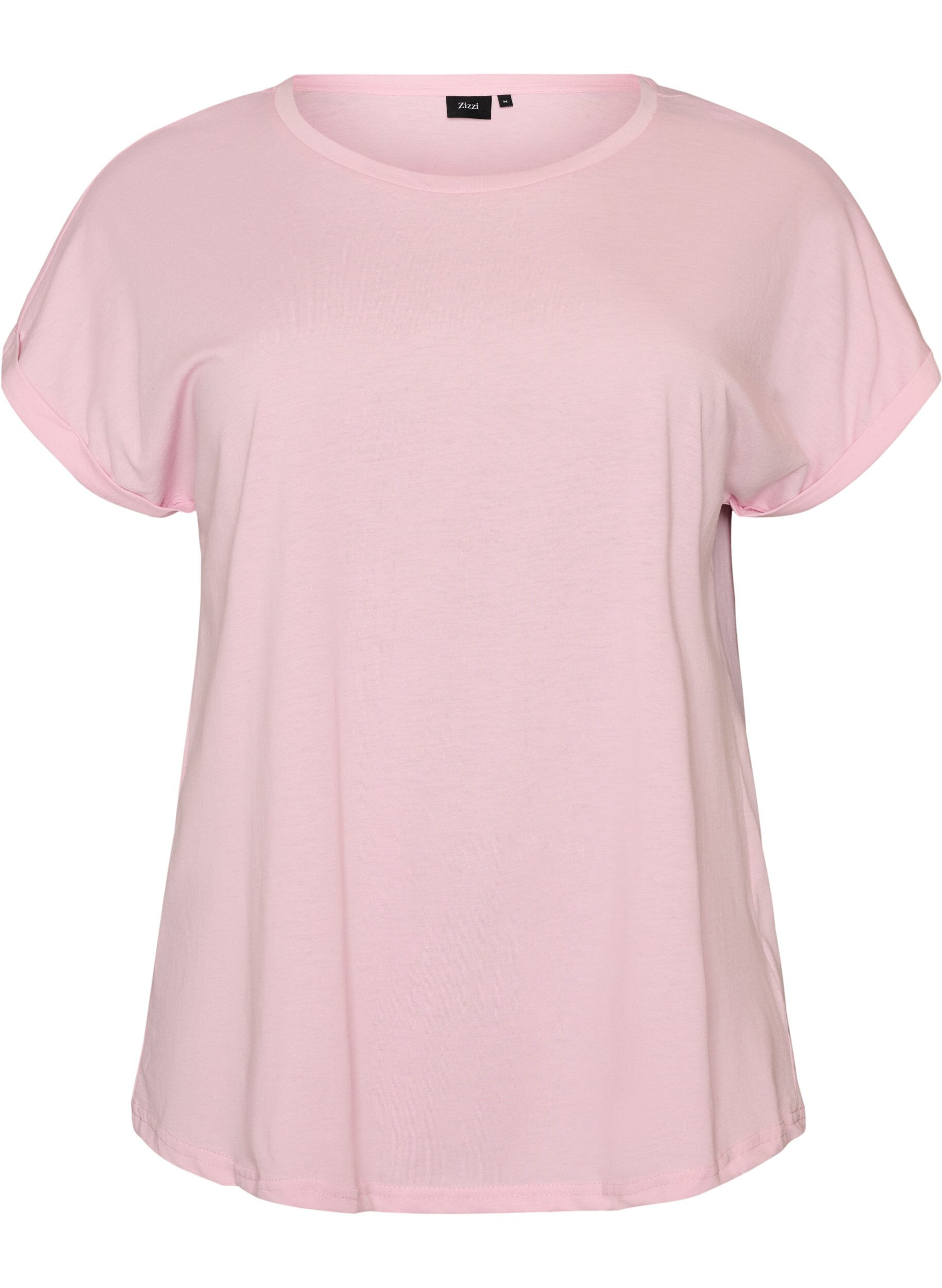 ZizzifashionShort-sleeved cotton blend T-shirt, Rose, Packshot image number 0
