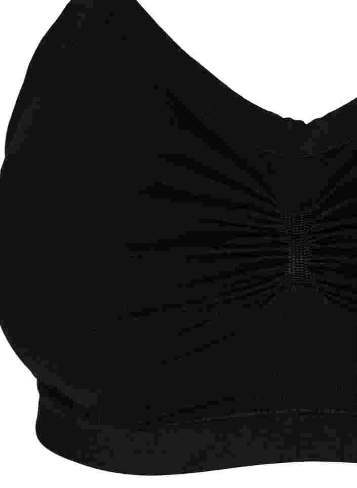 Soft bra with lace back, Black, Packshot image number 2