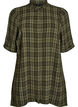 Tunic with short sleeves and checkered pattern, Green, Packshot image number 0