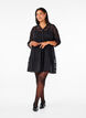 Short lace dress with 3/4 sleeves, Black, Model image number 3