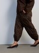 Balloon trousers with a high waist and all-over pattern, Brown, Model image number 2