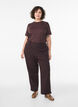 Basic cotton T-shirt with round neck, Brown, Model image number 1
