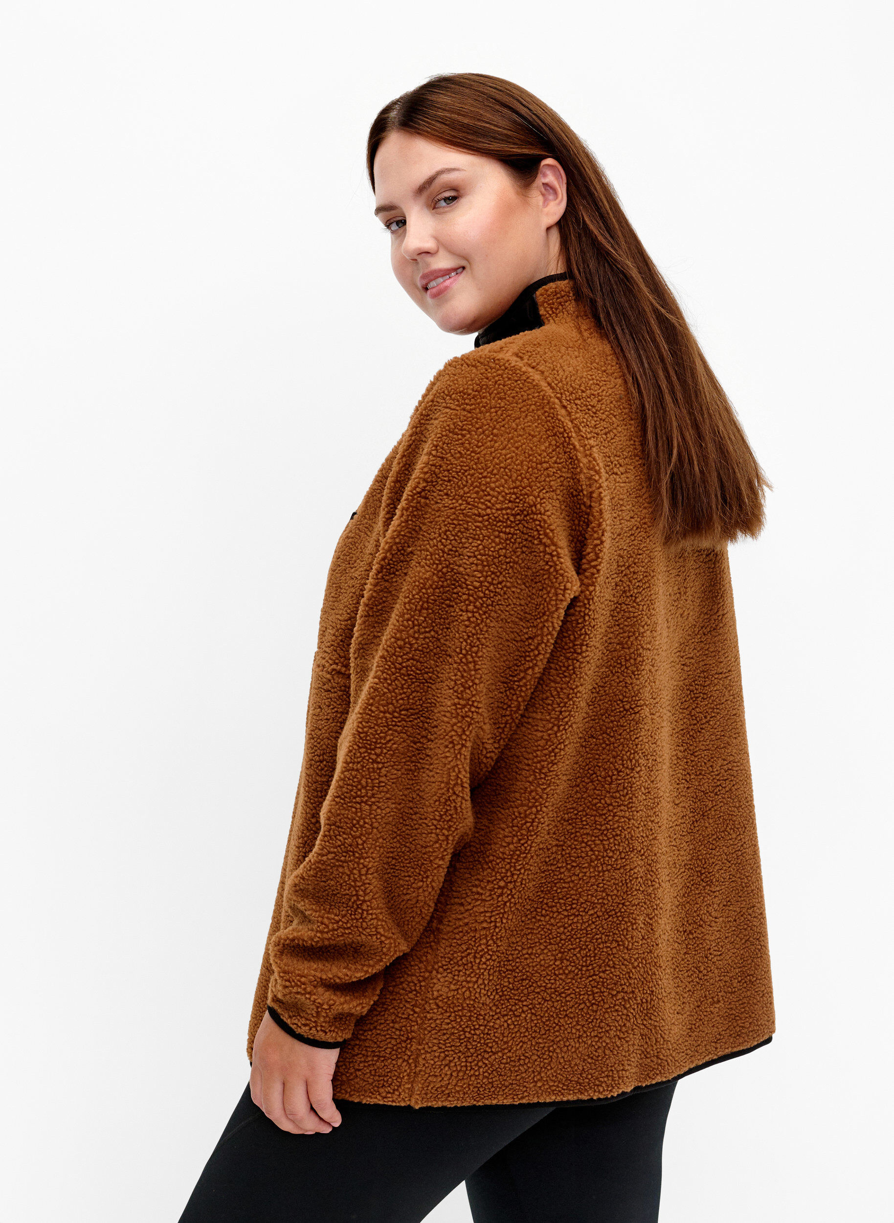 Zizzifashion Teddy anorak with a high neck and zip, Partridge ASS, Model image number 1