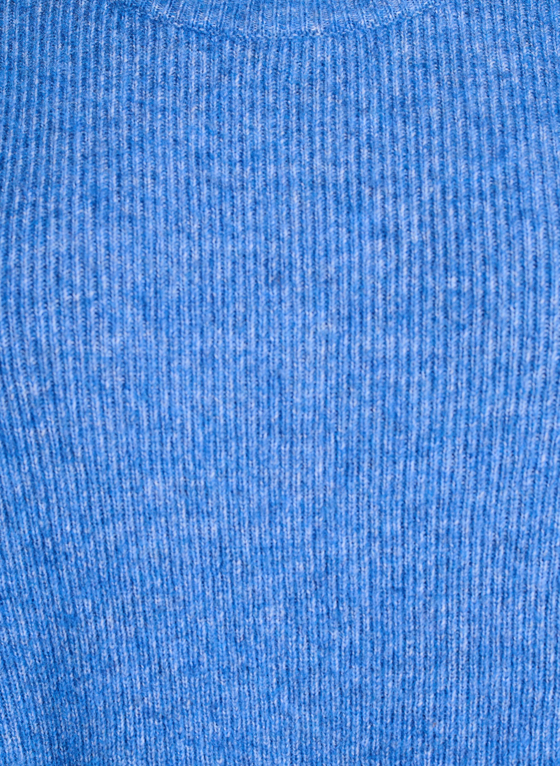 ZizzifashionMelange knit blouse with round neck, Blue, Packshot image number 2
