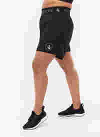 Workout shorts with back pocket, Black, Model