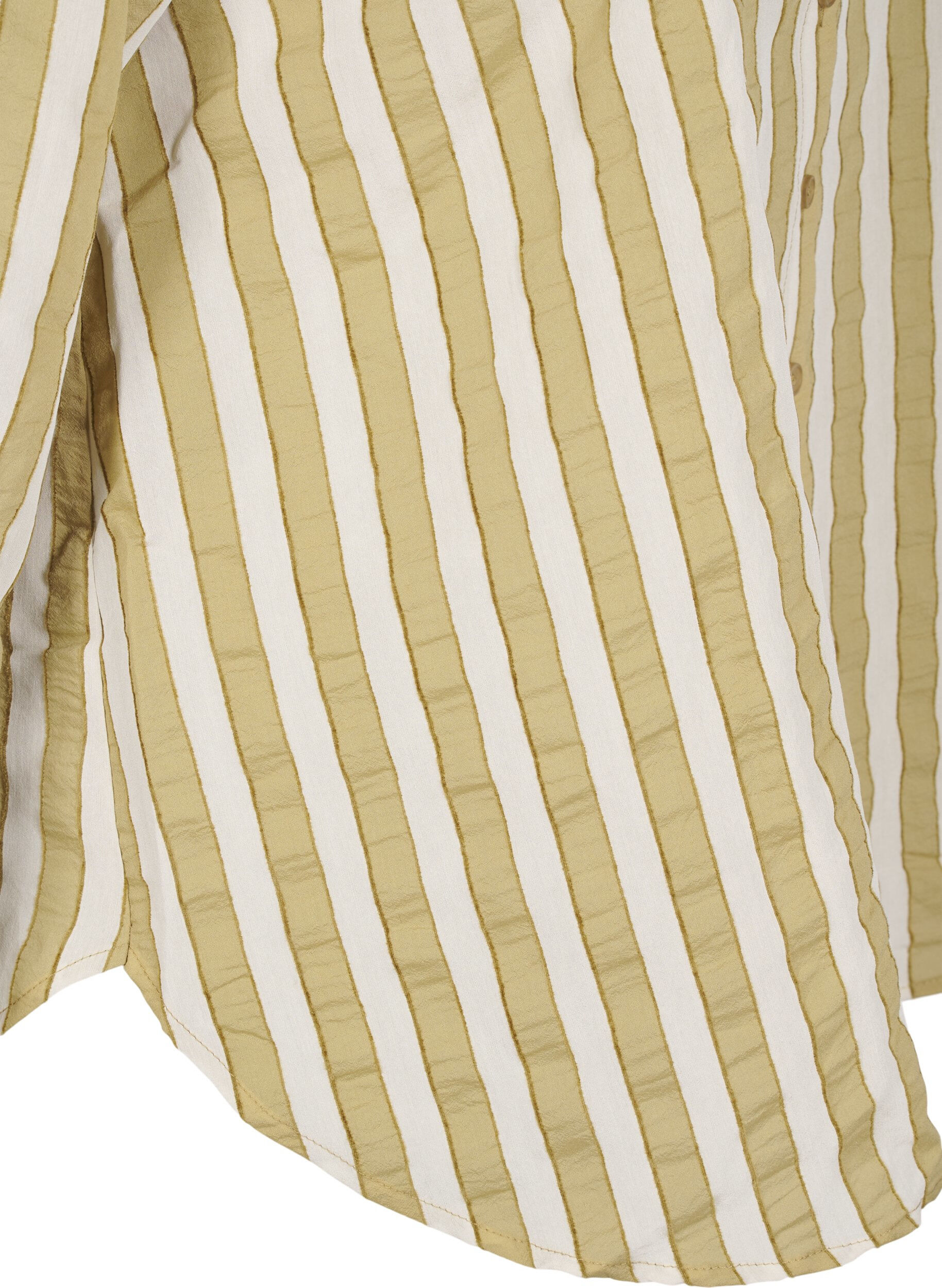 Zizzifashion Loose shirt with stripes, Green, Packshot image number 3