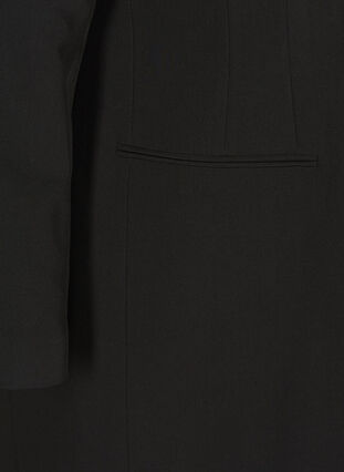 Long classic blazer made from a viscose mix, Black, Packshot image number 3
