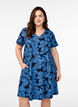 Short a-line dress with floral print, Blue, Model image number 0