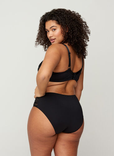 Knickers with mesh, Black, Model image number 0