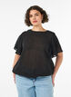 Blouse with balloon shape and wing sleeves, Black, Model image number 0