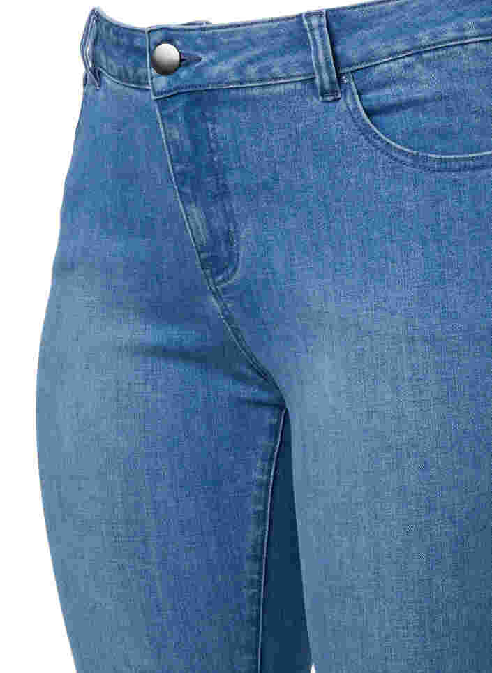 Cropped Emily jeans with embroidery, Blue denim, Packshot image number 2