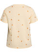 T-shirt in organic cotton with embroidered motifs, Yellow, Packshot image number 1