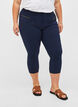 Close-fitting capri trousers in viscose blend, Blue, Model image number 2