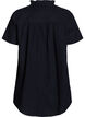A-shaped tunic with short sleeves and buttons, Black, Packshot image number 1