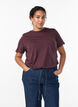 Basic cotton t-shirt with a round neck, Dark Bordeaux, Model image number 0