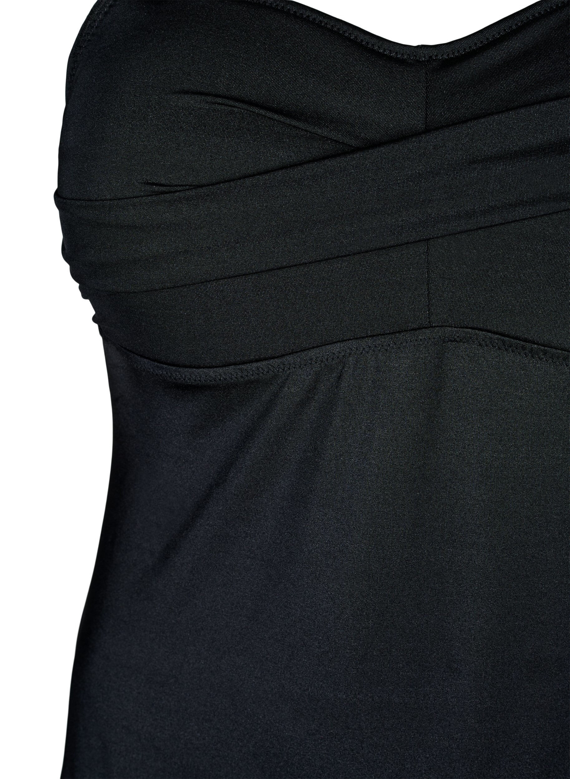 Zizzifashion Swimsuit with padding and contrast detailing, Black, Packshot image number 2