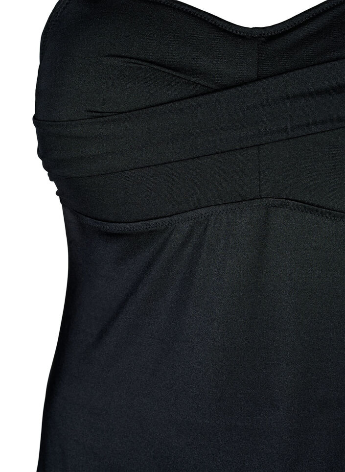 Swimsuit with padding and contrast detailing, Black, Packshot image number 2