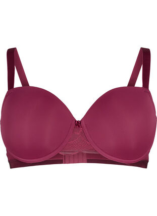 Moulded bra with mesh, Rhododendron, Packshot image number 0