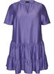 Textured A-line dress, Purple, Packshot image number 0