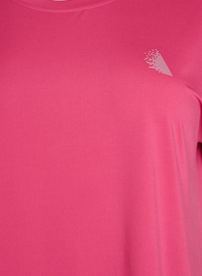 Solid-coloured training T-shirt, Pink, Packshot image number 2