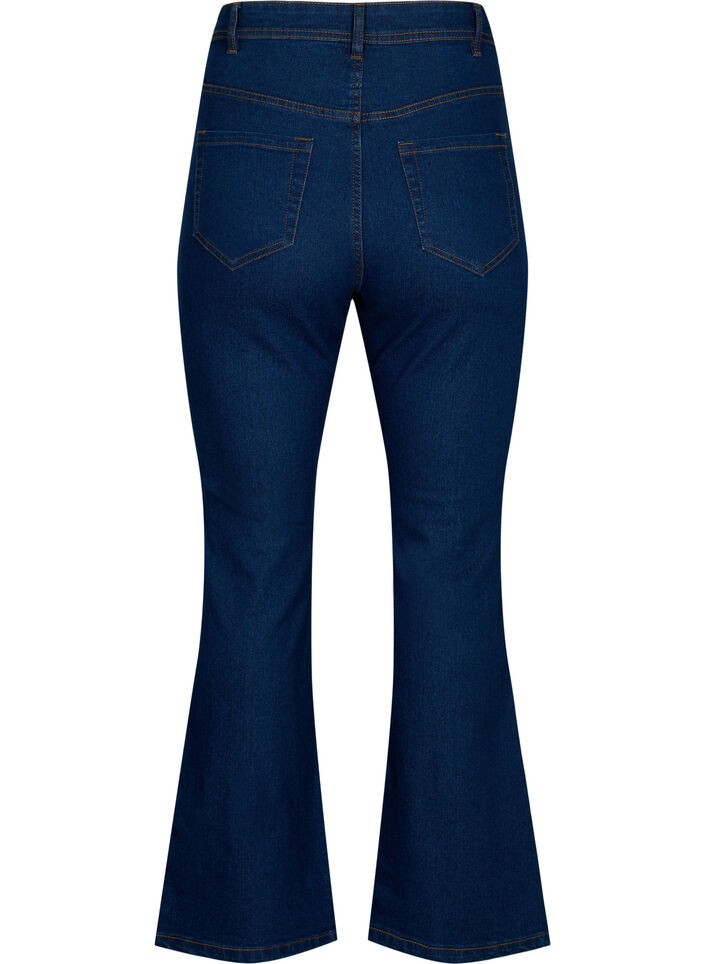 High waisted jeans with bootcut, Blue, Packshot image number 1