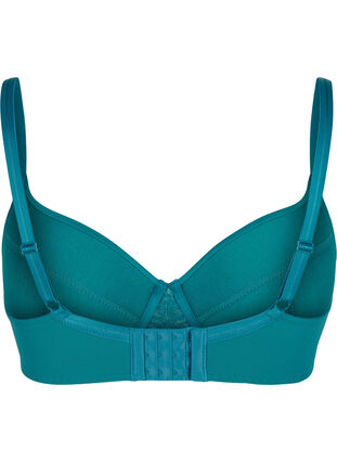 Lace bra with underwire and padding, Green-Blue Slate, Packshot image number 1