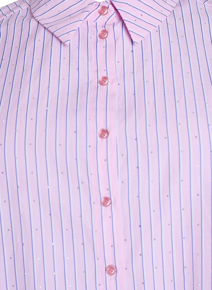 Striped shirt with studs, Pink, Packshot image number 2