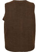 Knitted vest with decorative buttons, Brown, Packshot image number 1