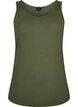 Solid color basic top in cotton, Green, Packshot image number 0