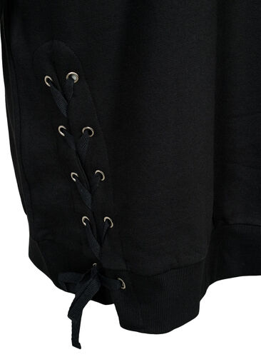 Sweater tunic with drawstring details, Black, Packshot image number 3