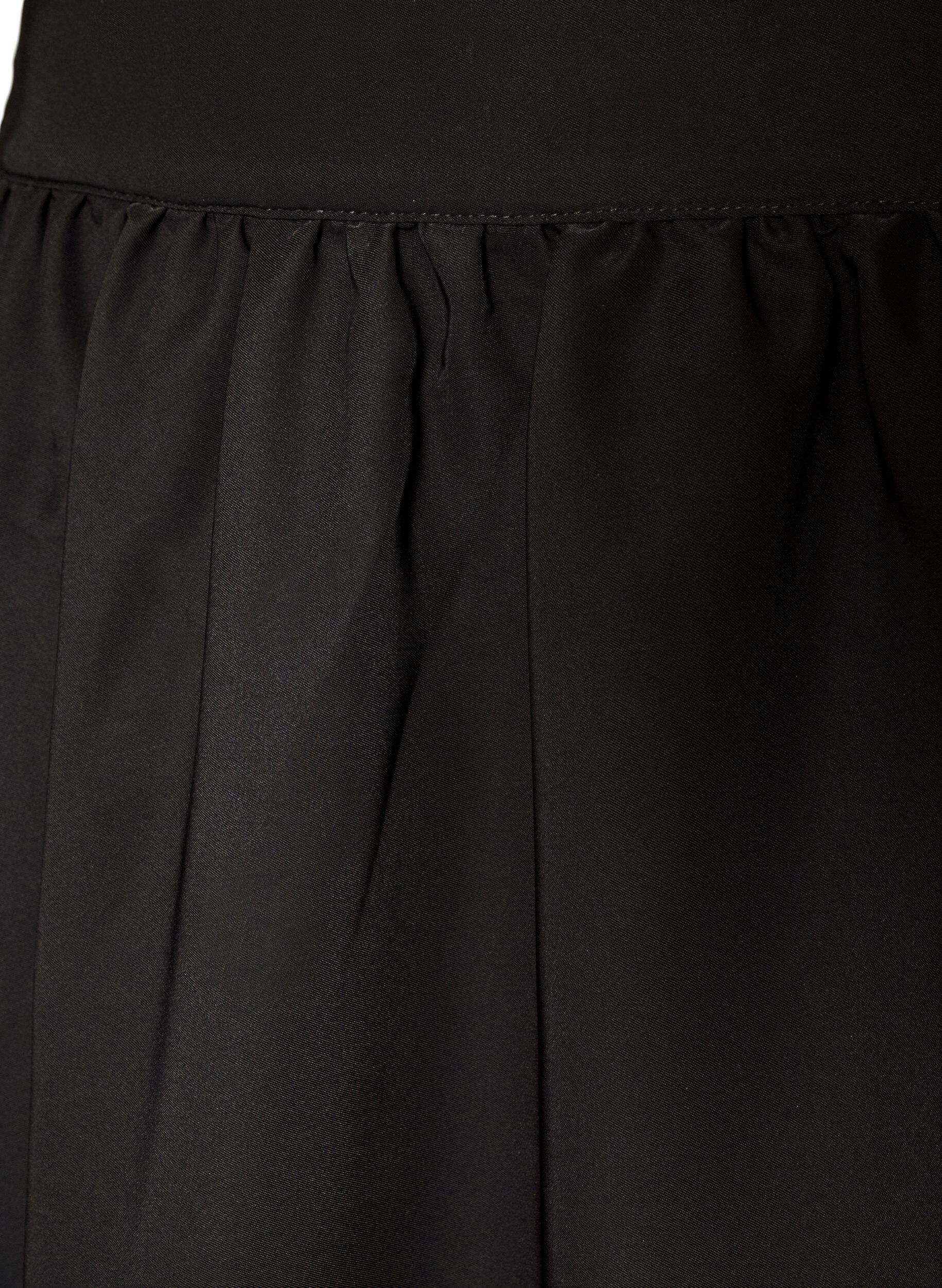 ZizzifashionA-line maxi skirt with pockets, Black, Packshot image number 2